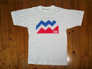 ☆微難有☆蔵王☆ZAO THE FAMOUS WORLDWIDE SKI RESORT☆プリント半袖Tシャツ L 白　ホワイト