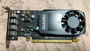 美品 NVIDIA Quadro P600 PCIExp 2GB グラフィックボード ロープロファイル対応 動作品