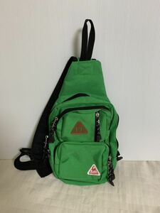 lecoqsportif Le Coq s Porte .f body bag /GREEN/ green / bag / bag / everyday using / man and woman use / shoulder left right switch /USED/ tatami trace 