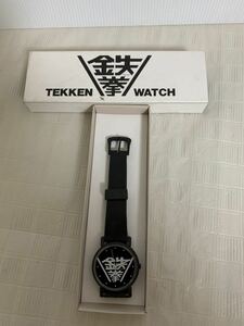 TEKKEN WATCH 鉄拳 腕時計/ウォッチ/ブラック/黒/動作不動/部品取り用/詳細不明/小傷汚れ等経年/箱類変色汚れ/ジャンク扱い