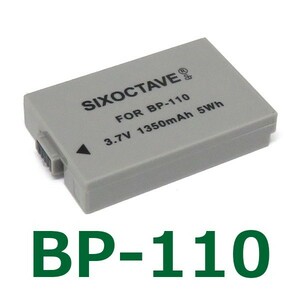 BP-110 Canon 互換バッテリー 1個　純正充電器でも充電可能 HF R20　HF R21　HF R26　HF R28　HF R200　HF R206