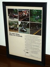 1978年 USA 70s 洋書雑誌広告 額装品 AMA (A4size) / 検索用 KZ1000 XR750 KX250 R69 店舗 ガレージ ディスプレイ 看板 装飾 サイン_画像1