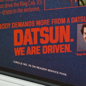 1978年 USA 洋書雑誌広告 額装品 Datsun King Cab ダットサン 620 A4size /検索用 ピックアップ トラック 店舗 ガレージ ディスプレイ 看板の画像4