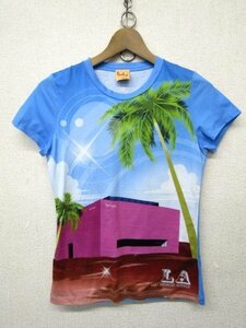 V1718：Paul Smith ポールスミス 半袖Tシャツ/水色/M レディース 半袖カットソー プリントTシャツ:35