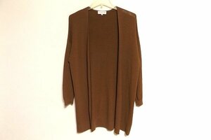 N5527:MACKINTOSH（マッキントッシュ）ロングニットカーディガン/茶/38：5