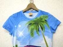 V1718：Paul Smith ポールスミス 半袖Tシャツ/水色/M レディース 半袖カットソー プリントTシャツ:35_画像2