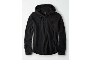 * последний 2 * AE American Eagle застежка с планкой капот футболка f- Delon T AEO Hoodie T-Shirt S / Black *