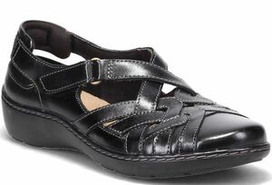 Clarks Clarks 26cm black Flat light weight sandals leather pumps Flat Loafer moccasin slip-on shoes boots at1