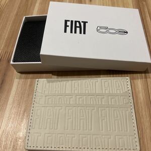 FIATオリジナルリサイクルレザーカードケース　FIAT500e新品未使用品