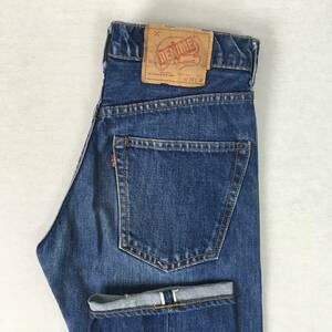 【旧】DENIME ドゥニーム SHINS シンズ 505タイプ CARE INSTRUCTION INSIDE GARMENT 日本製 W28 L36 赤タブ セルビッチ 黄耳 紙パッチ