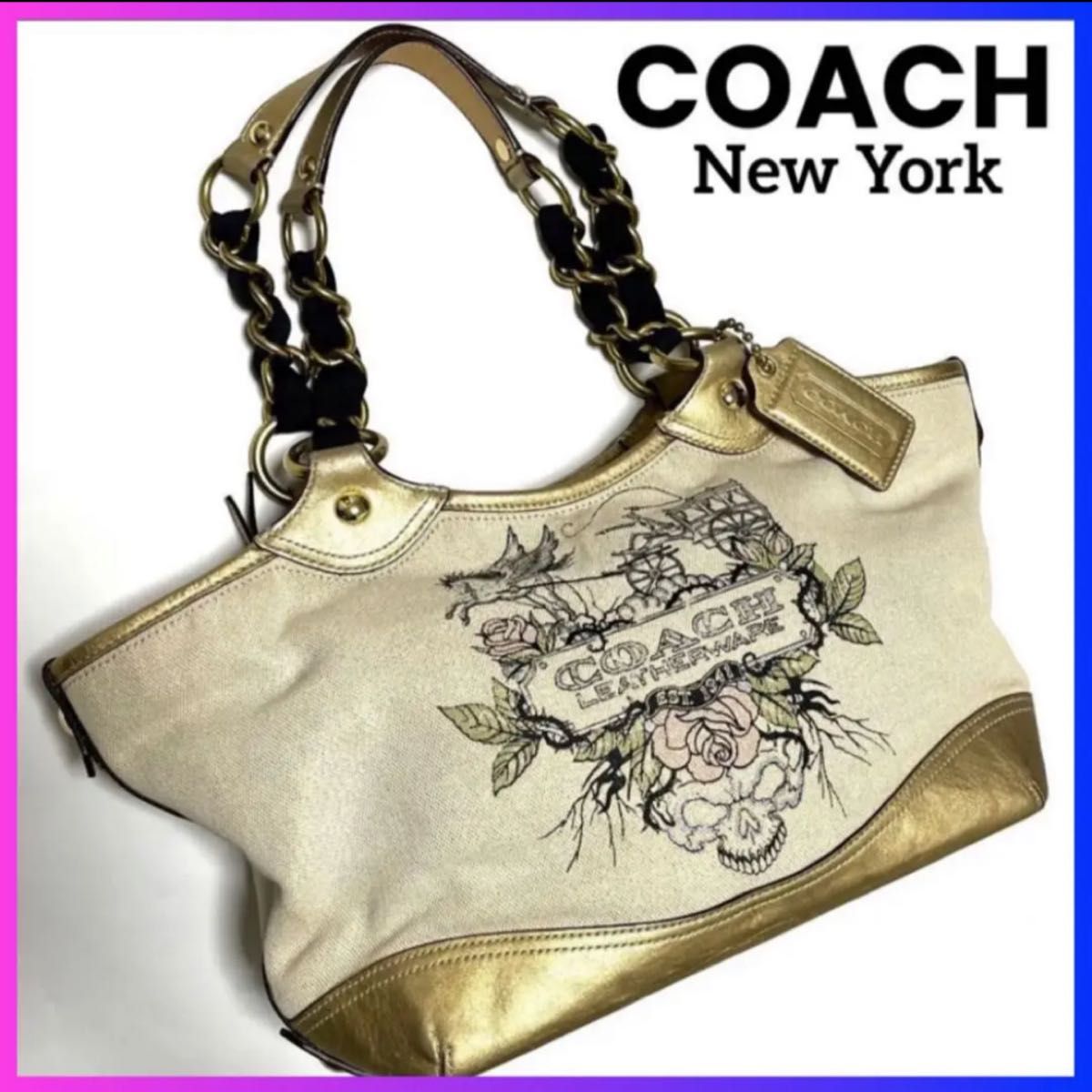 レアデザイン】COACH クラッチバッグ かご ハンドバッグ｜PayPayフリマ