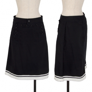  Toriko Comme des Garcons tricot COMME des GARCONS cotton sailor skirt navy blue M [ lady's ]