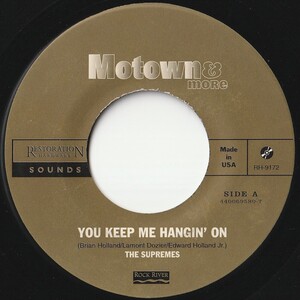 Supremes You Keep Me Hangin' On / Remove This Doubt Restoration Hardware US RH-9172 202208 SOUL ソウル レコード 7インチ 45