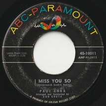 Paul Anka I Miss You So / Late Last Night ABC-Paramount US 45-10011 202272 ROCK POP ロック ポップ レコード 7インチ 45_画像1