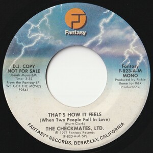 Checkmates Ltd. That's How It Feels (When Two People Fall In Love) Fantasy US F-823 202253 SOUL ソウル レコード 7インチ 45