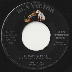 Twins Jim And John Classroom Rock / Gee Whiz RCA Victor US 47-7382 202204 R&B R&R レコード 7インチ 45