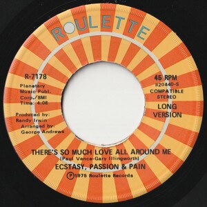 Ecstasy, Passion & Pain There's So Much Love All Around Me Roulette US R-7178 202076 SOUL ソウル レコード 7インチ 45