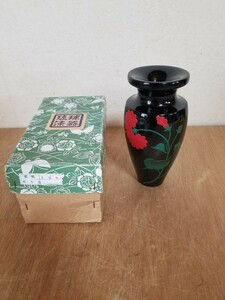 琉球漆器　花瓶　未使用品 昭和