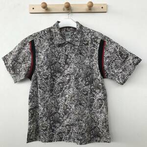 nepenthes new york ネペンテス ニューヨーク USA製 メンズ ボタニカル柄 切り替えアロハシャツ size M/L