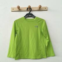 THE NORTH FACE キッズ ロングスリーブGTDクルーTシャツ ライトグリーン１３０_画像1