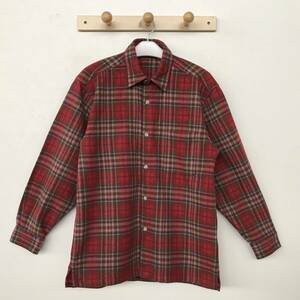 PAGELO パジェロ アンジェロ メンズ タータンチェック柄 厚手ウールネルシャツ 美品 size L