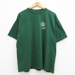 XL/古着 半袖 ビンテージ Tシャツ メンズ 90s オリンピック クルー Clue 大きいサイズ コットン クルーネック 緑 グリーン 23apr15 中古