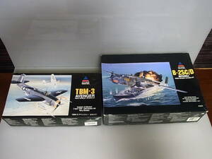 048■アキュレイト 1/48 未組立プラモデル　2箱セット■ B-25C/D MITCHELL　ミッチェル + TBM-3 AVENGER アベンジャー オキナワ / ACCURATE