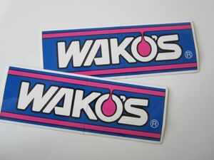 【２枚セット】WAKO'S ワコーズ 大 ステッカー/ デカール 自動車 バイク オートバイ スポンサー S37