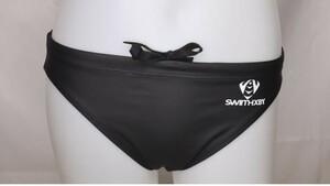 新品・3XL・SWIMHXBY・メンズ競泳水着・ラバー調・ブラック