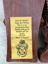 GOD OF MONEY　ハワイ製 ティキ 置物」 フィギュア/人形/神様/金運/ヴィンテージ/tiki 2点セット_画像4