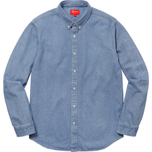 即決 supreme denim shirt L