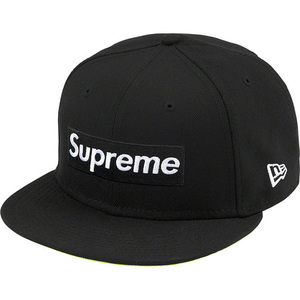 海外限定サイズ supreme 21AW No Comp Box Logo New Era black 7 3/4