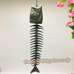 [ke- leaf магазин ] рыба . ветряной колокольчик чугун производства 