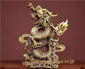 【ケーリーフショップ】風水　昇龍　銅製　龍の置物