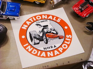 ノスタルジックステッカー NHRA インディアナポリス アメリカ雑貨 アメリカン雑貨 車 シール ブランド