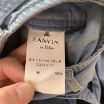 LANVIN ランバン オン ブルー レディース ミニデニムスカート プリーツスカート ライトブルー 38 M相当 青 コットン100_画像7