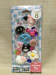  Sanrio character soft case for iPhone7s smartphone case, smart phone, accessory iPhone7/6s/6 Hello Kitty, my mero, black mi