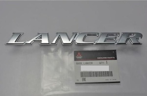 【送料無料】希少☆レトロ 三菱純正 LANCER エンブレム クロムメッキ CP9A ランサーエボリューションV EVO5 MITSUBISHI LANCER BADGE MARK 