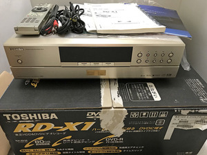 [ operation verification settled ] Toshiba RD-X1 outer box, manual, remote control equipped DVD making possibility CPRM disk un- necessary! regular price 10 ten thousand jpy and more TOSHIBA HDD&DVD recorder 