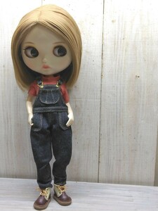 ネオブライス　リカちゃん　オビツ　ピュアニーモ　デニムオーバーオール　ハンドメイド　アウトフィット　Blythe outfit 18