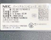 買得 NEC VersaPro VK17EF-S　Windows10 Pro 64bit　Intel Celeron 3215U 1.70GHz　4GB 320ＧB　15.6型　ブラック系　L-Office ◇p903◇_画像10