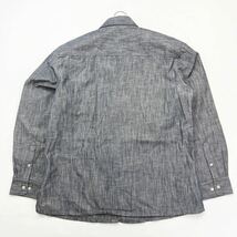 未使用 タグ付 ★ Kent IN TRADITION シャンブレー シャツ 薄手 ジップ ジャケット L グレー 紳士 ゴルフ ケントイントラディション■S1398_画像3