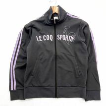 le coq sportif ☆ 安定の着心地◎ ジャージ ジャケット グレー パープル レディース L ゴルフ スポーツ トレーニング ルコック■AF229_画像2