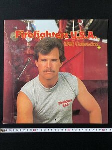 j*8 старый календарь 1985 год Firefighter U.S.A пожаротушение .LANDMARK CALENDARS/N-E04