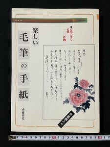 ｊ◇　楽しい毛筆の手紙　応用のきく毛筆100作例　水墨画入り　著・斉藤南北　1989年第5刷　株式会社日貿出版社/N-E17