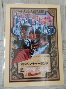 TDL 東京ディズニーランド レトロ ポスターデザイン ウエスタンリバー鉄道 [WESTERN RIVER RAILROAD] アトラクション ポストカード