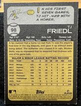 2022 Topps Heritage Chrome Blue Sparkle TJ・フリードル TJ Friedl #98 RC_画像2