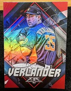 2022 Topps Fire ジャスティン・バーランダー Justin Verlander Red Flame Parallel #87