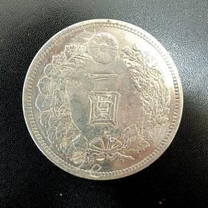 #6691-KK 貨幣 硬貨 古銭 一圓銀貨 1円 明治十五年 明治15年 約26.5g 直径約38.9ｍm 龍 竜 コレクション品 新一円銀貨