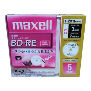 maxell 録画用BD-RE 2倍速 5枚パック BE25VFWPA.5S
